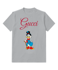 Light Gray Cane And Top Hat Duck Graphic T-Shirt - front product view