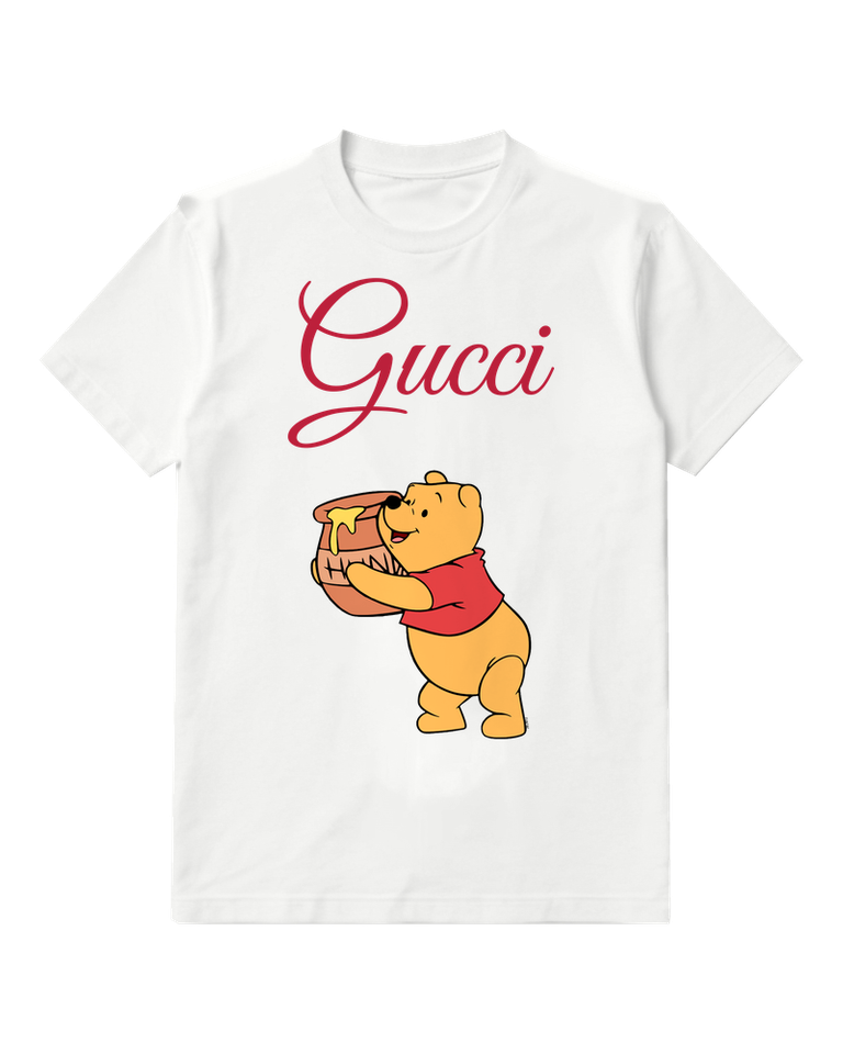 White Bear Carrying Honey Pot Graphic T-Shirt - front product view