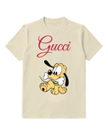 Ivory Puppy With Giant Bone Graphic T-Shirt - front product view