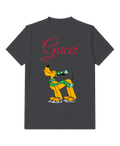 Charcoal Gray Winter Scarf Dog Graphic T-Shirt - front product view