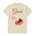 Ivory Piglet Apple Basket Graphic T-Shirt - front product view