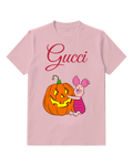 Blush Pink Piglet Jack O Lantern Graphic T-Shirt - front product view