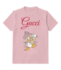 Blush Pink Butterfly Net Duck Graphic T-Shirt - front product view