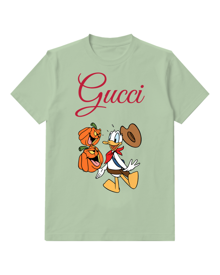 Sage Green Cowboy Duck Pumpkins Graphic T-Shirt - front product view