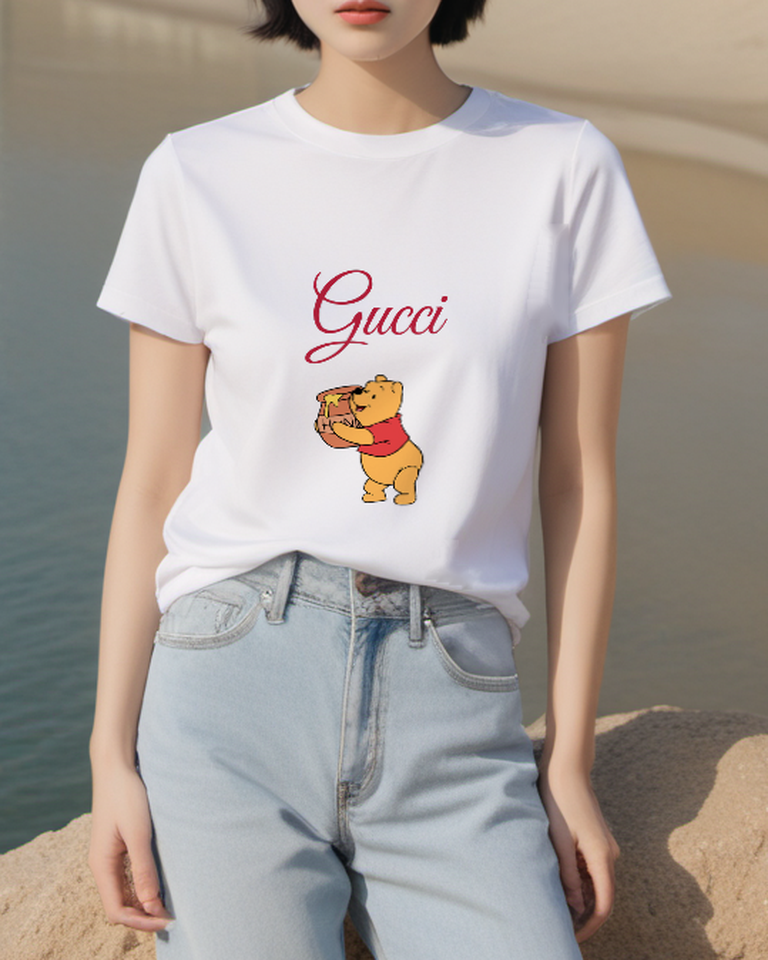White Bear Carrying Honey Pot Graphic T-Shirt - styled view 5