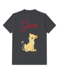 Charcoal Gray Pale Seated Lion Cub Graphic T-Shirt - front product view