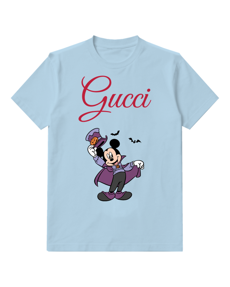 Sky Blue Vampire Cape Mouse Graphic T-Shirt - front product view