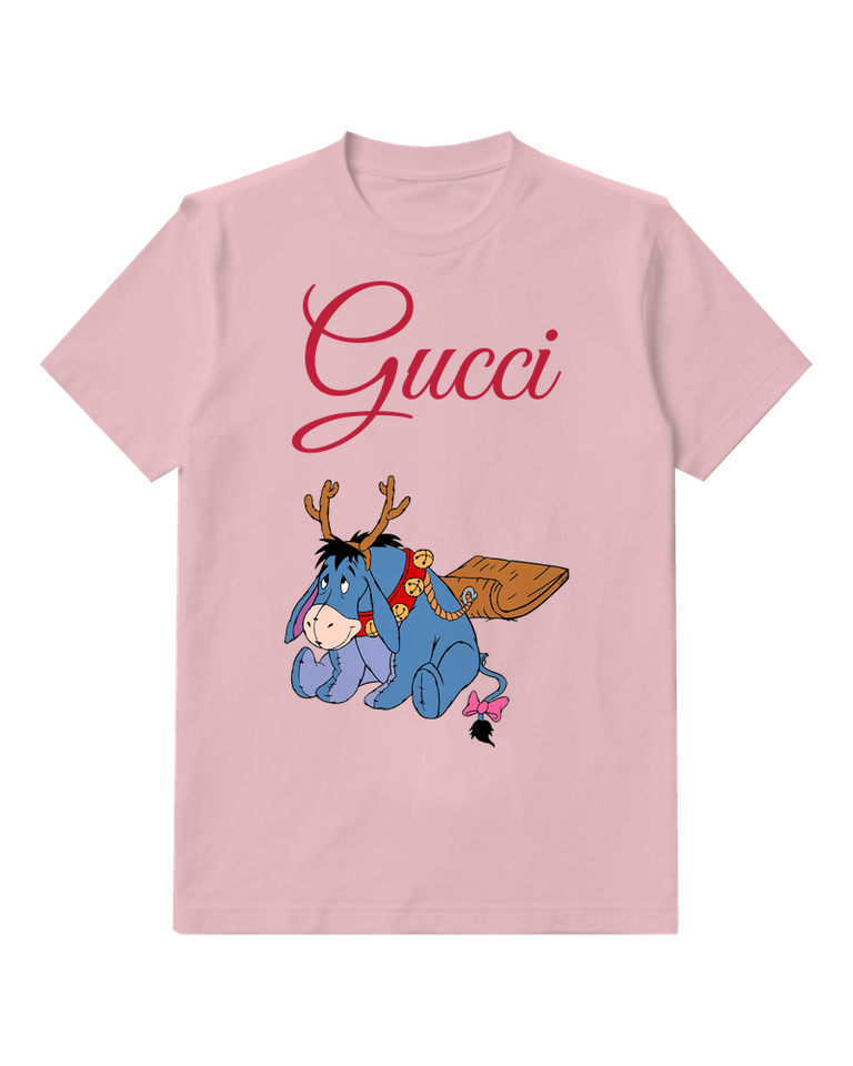Blush Pink Reindeer Costume Donkey Graphic T-Shirt - front product view